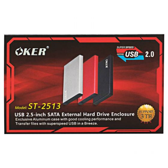 Enclosure 2.5'' SATA OKER 2513 (Red)