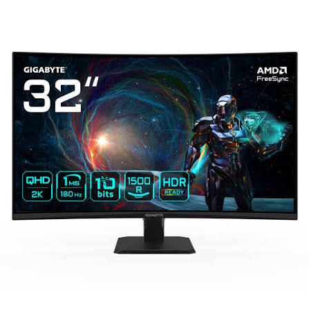 Monitor 31.5 GIGABYTE GS32QCA (VA, HDMI, DP) CURVE 180Hz