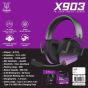 HEADSET WIRELESS NUBWO X903 BLACK PURPLE (BLUETOOTH/2.0)
