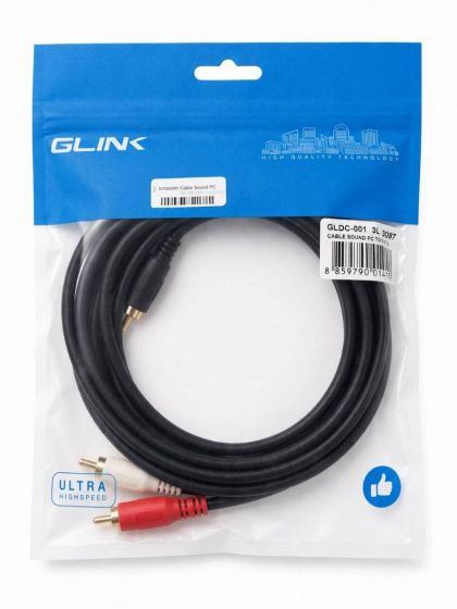 Cable Sound PC TO SPK M/M 1:2 (3M) GLINK GOLD GLDC001
