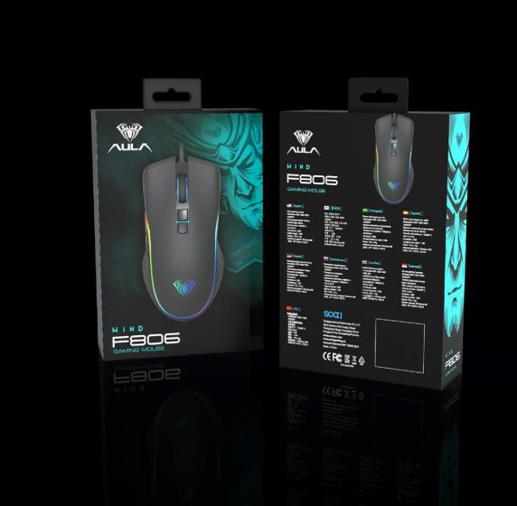 MOUSE AULA F806 BLACK    