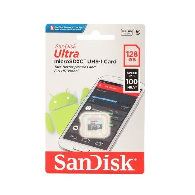 128GB Micro SD Card SANDISK Ultra SDSQUNR-128G-GN6MN (100MB/s.) 