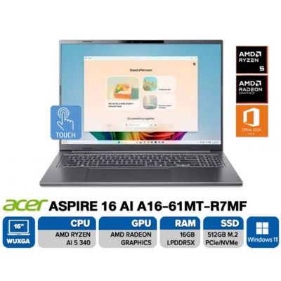 Notebook Acer Aspire 16 AI A16-61MT-R7MF (Steel Gray)