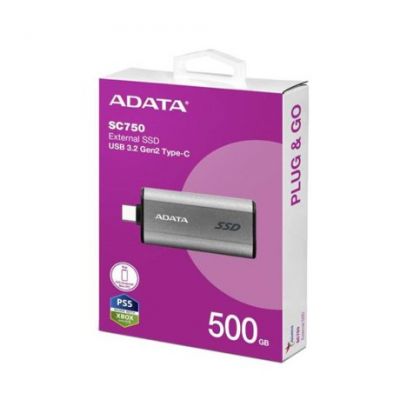 500GB EXT SSD ADATA SC750-500G-CCBK